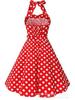 2026 Women's Summer Backless Halter Dress with Retro Print