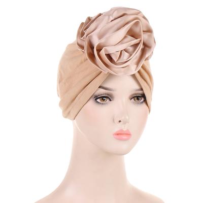 Mode Damen Satin Blume Turban Hut