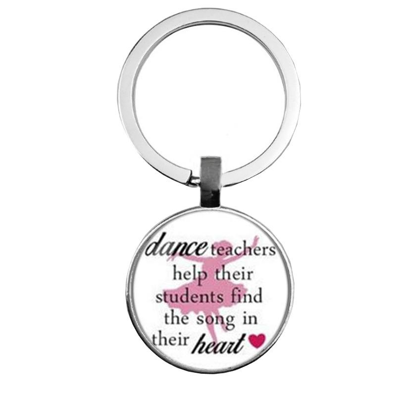Keychain Accessories Pendant Floral Thanksgiving Text Good Friends Retro Personalized Keychain Gift Pendant