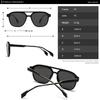  Fashion Double Bridges Square Men Luxury Sunglasses Retro Women Tea Gradient Shades UV400 Sun Glasses