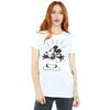 Disney Womens/Ladies Mickey Mouse Scared Cotton Boyfriend T-Shirt