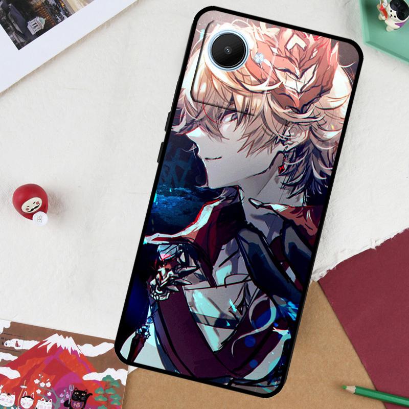 Genshin Impact Tartaglia For Realme 13 Pro Plus 14 12 10 11 GT 6 5 6T GT7 Pro C51 C21Y C25S C75 C67 C61 C53 C55 Case