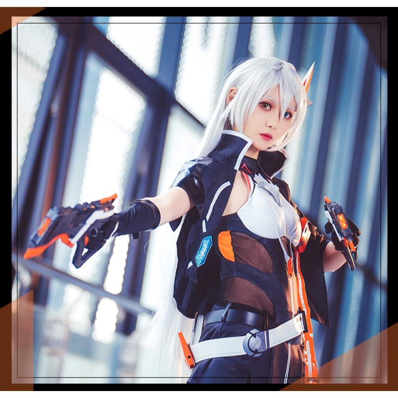 Hra  Impact 3 Kiana Kaslana Cosplay Kostým Dámske Sexy Šaty 3D Pokrývka hlavy Rukavice Plášť Uniforma Halloweenske Párty Oblečenie
