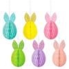 6Pcs Easter Party Decoration Set With Hanging Rabbit Fashion Spring Party Decors For Family Gathering School Event