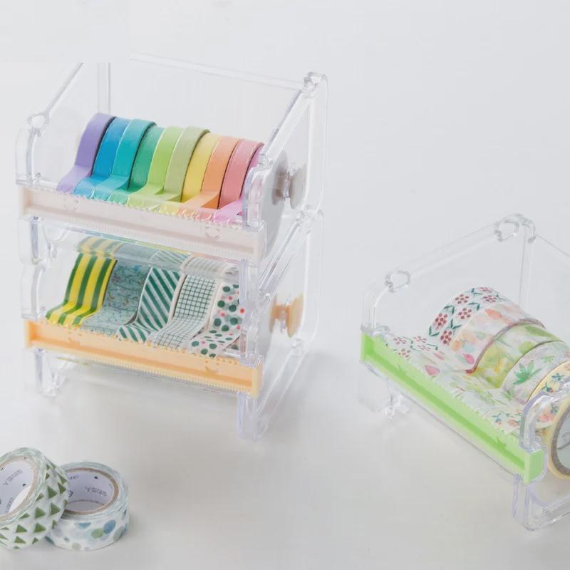 Creative Japanese Paper Tape Cutter and Storage Box for Office and Stationery