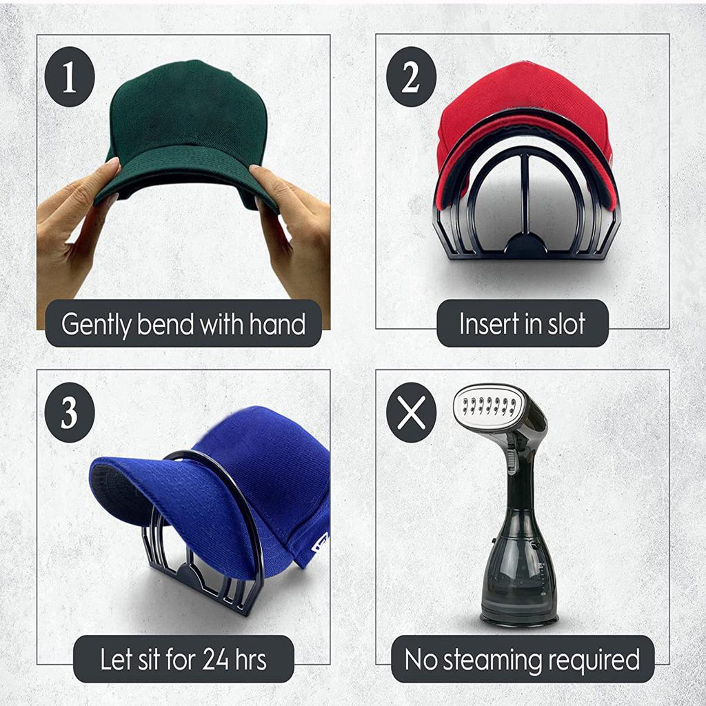 Adjustable Hat Brim Bender Cap Brim Bender Hat Shaper for Baseball Caps Plastic Dual Slots Cap Curving Band Accessory