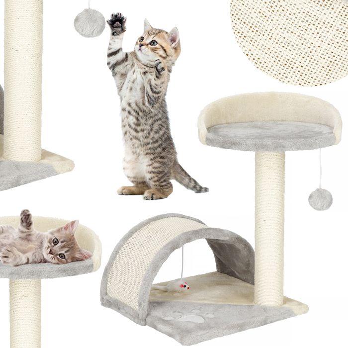Arbre À Chat - Springos® - 47 Cm - Balle Suspendue - Souris - Pont Intégré