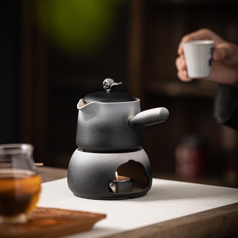 Japanese Ceramic Roasted Tea Stove Household Candle Heating Tea Warmer Waking Tea Perfumer Roasting Tea Warmer Side Pot Roasting