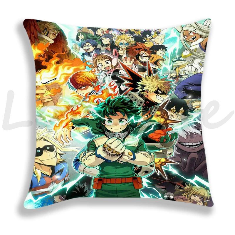 My Hero Academia Kissenbezug Cartoon Zierkissenbezug Coole Kissenbezüge Sofa Anime Kissenbezug Deku Bakugou Dekor Kissenbezug