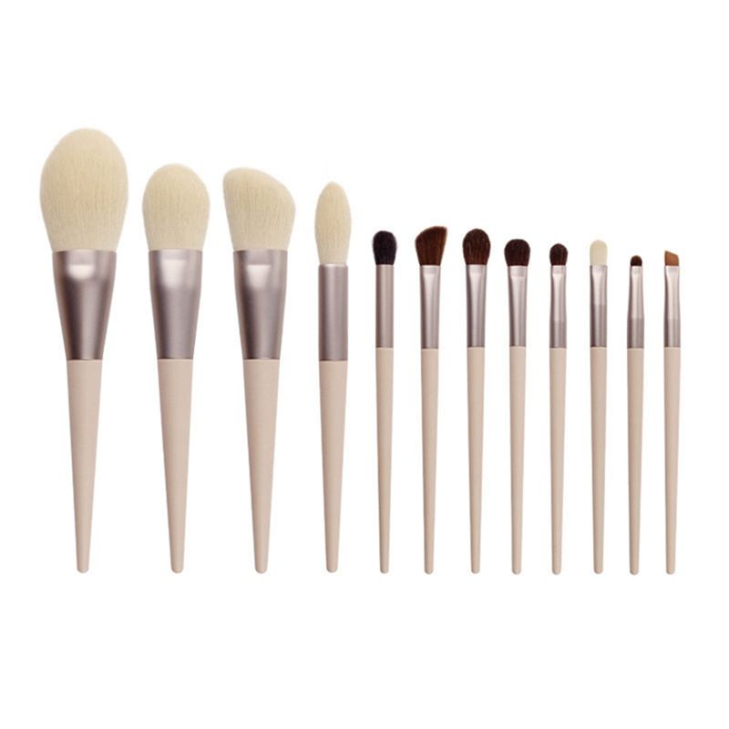 AB34-12Pcs Morandi Makeup Brush Set Brush Soft Soft Hair Mask Brush Makeup Brush