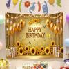Birthday Happy Banner  Photography Background Cloth  Children's Party Decorative Wall Hanging Cloth