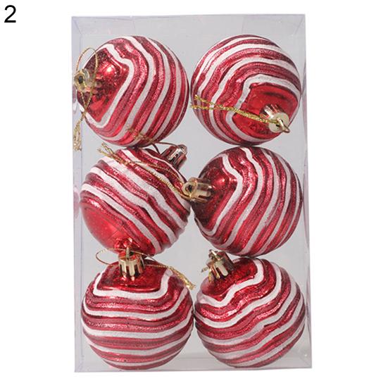 6 Stück langlebige, glitzernde, attraktive Weihnachtskugeln, Anhänger, Urlaubsgeschenk, Kugeln, Ornamente, Partyzubehör