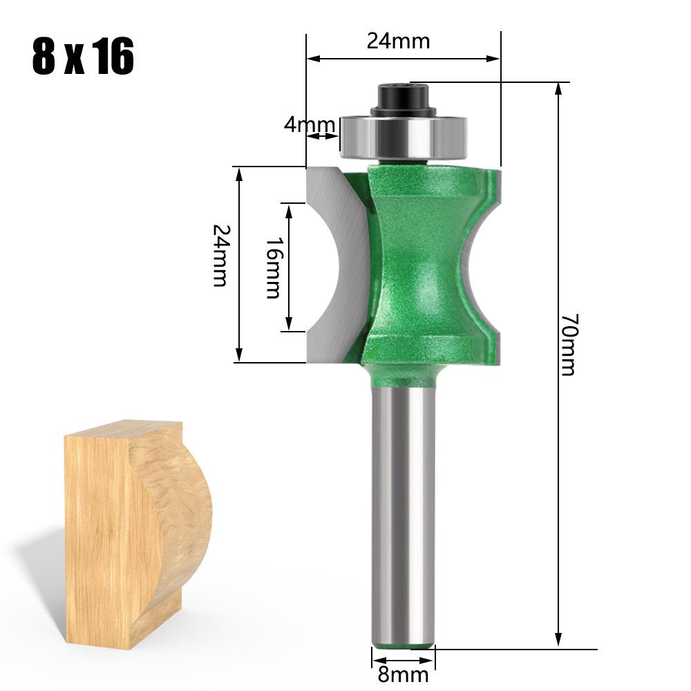 4-Piece Set of 8-handle Arc Cutter Woodworking Milling Cutter Flat Bottom Arc Cutter Arc Cutter Arc Cutter Woodworking Milling Cutter Slotting Cutter