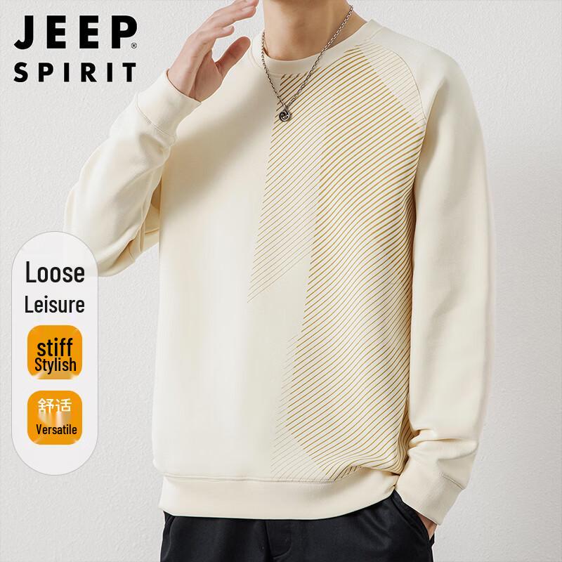 

JEEP SPIRIT Men s Loose Fit Crew Neck Sweatshirt XL