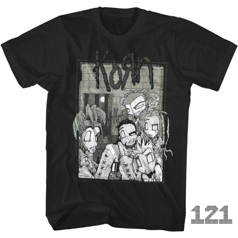 Korn Metallica Slipknot Band T-shirts Men Women American Hip-hop Street Metal Band Short-sleeved Band Singer Hip-hop Rock Top S