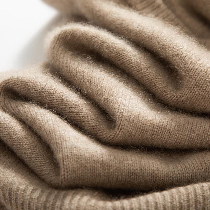 Fanzhen Men's Thickened Cashmere Blend Round Neck Pullover Sweater