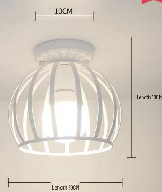 Modern Minimalist Ceiling Light for Foyer, Hallway, Corridor, Balcony, and Bedroom - Wrought Iron Design