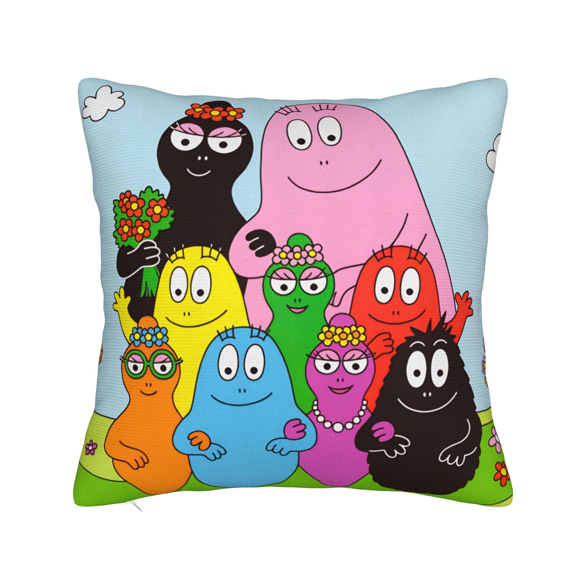 

Cartoon Barbapapa Pillow Case Soft Pillow Cover For Sofa Car Home Decor Funny Pillowcases 30*30CM