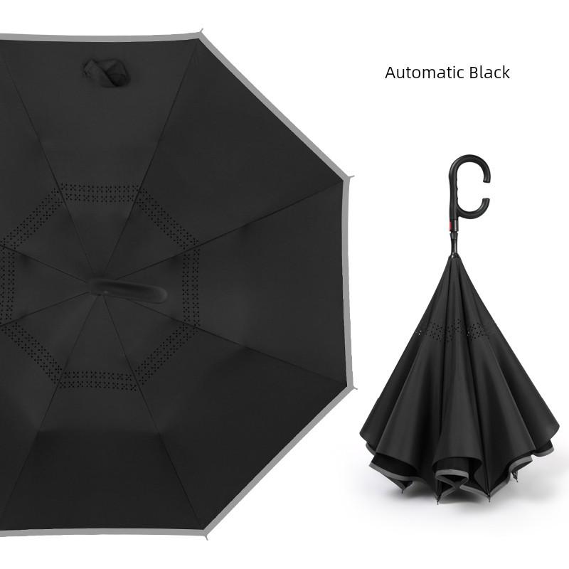 Double-Layer Umbrella for Women, Large Size, Dual-Use for Sun and Rain, Car-Mounted, Men's Reverse Umbrella, Fully Automatic, Double-Person