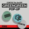 CORTIS GREENGREEN Flash Mirror Keychain & Tinplate Badge Combo