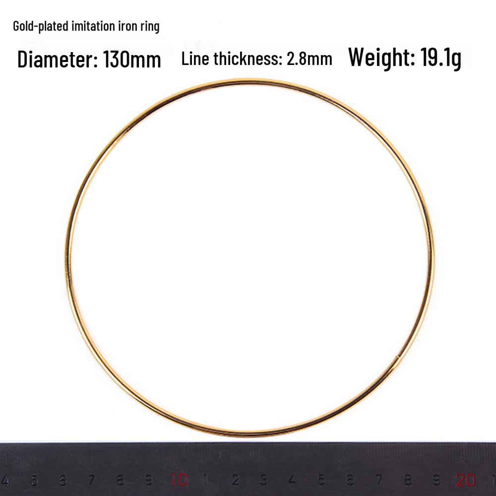 Dream Catcher Gold-Plated Iron and Steel Wire Rings, Various Sizes