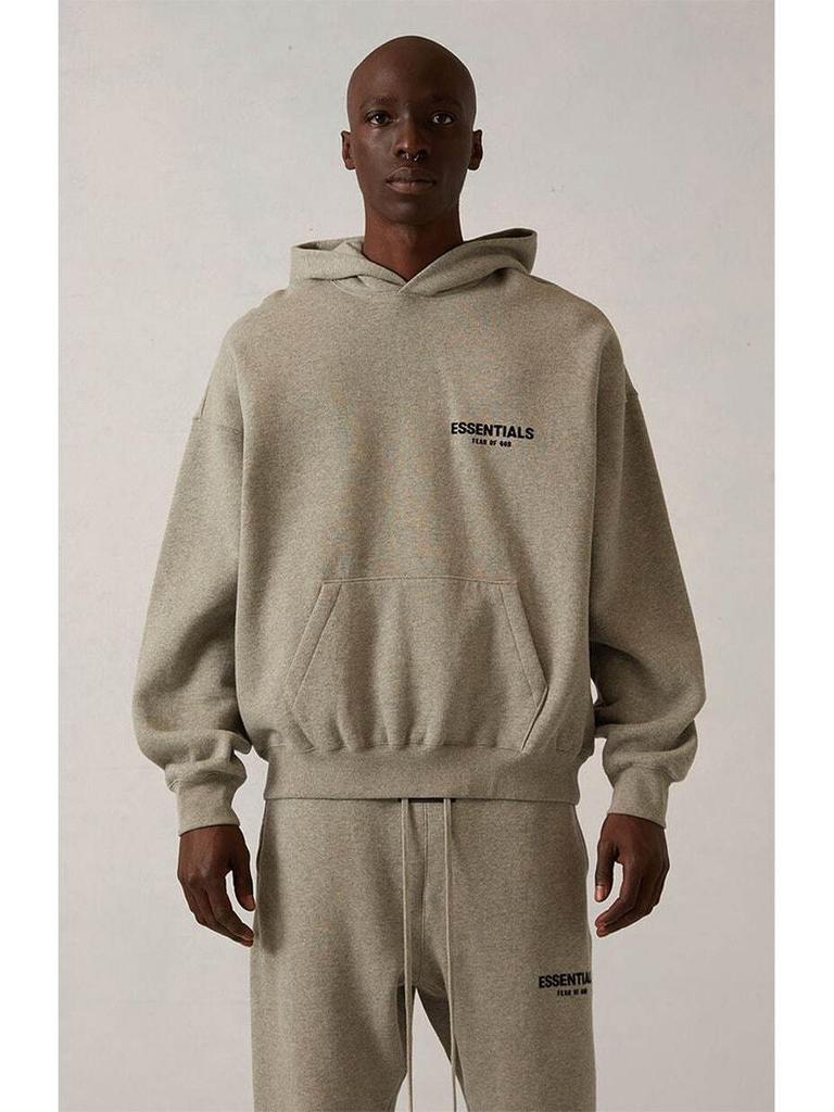 FOG ESSENTIALS Unisex Beflocktes Kapuzensweatshirt 2022SS Trendiges Design