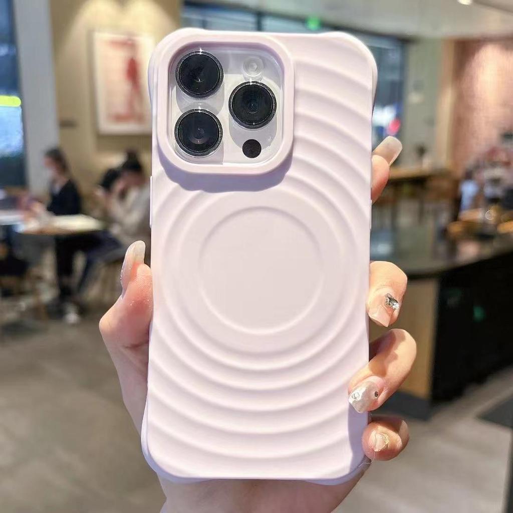 Magnetic Circular Pattern Drop-Proof Phone Case for iPhone 11 To 17 Pro Max