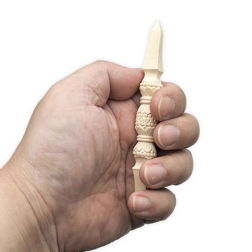 HU Trading Wooden Buddhist Altar Tool, Dokko Vajra, 12cm, Ritual Implement, Vajra, Esoteric Buddhist Ritual Implement, g2801