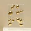 Creative Square Acrylic Cover Sphere Decoration Living Room Porch Cabinet Crafts Ornament Modern Clear Acrylic Square Home Decor