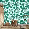 Hippie wallpaper sea background, white and mint for living room and bedroom 50x1000
