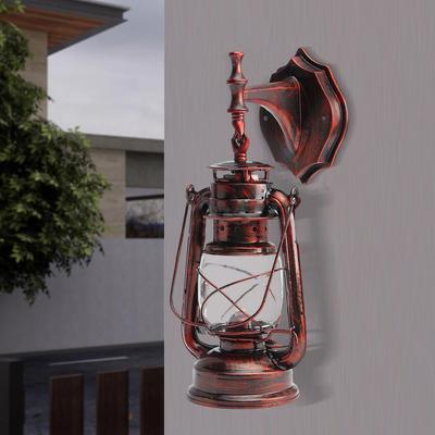 Vintage Landhausstil Innen- und Außenbereich Garten Öl Wandlaterne Lampe Retro Antikstil Leuchte E27