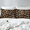 Black And Brown Leopard Print Three-Piece Quilt Cover 3D Digital Printing Bedding Set Bed Cover