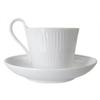 Royal Copenhagen White Fluted Tea Cup Saucer High Handle 250ml 2408092 1017384 & [Item]