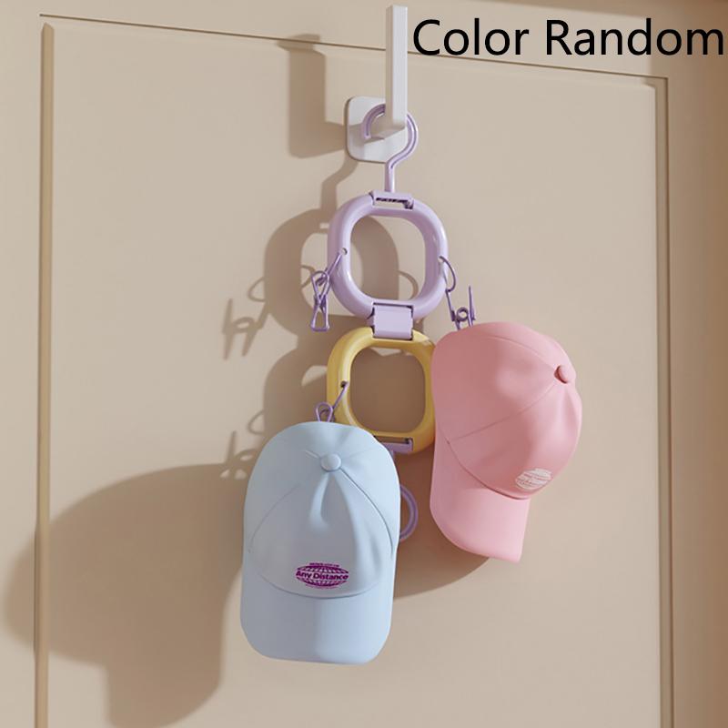 

Цветной задний зажим для хранения шляпы, домашняя кепка-утконос, стойка для хранения бейсболок, гардероб, многофункциональная подвесная сумка, стойка для демонстрации 2 rings