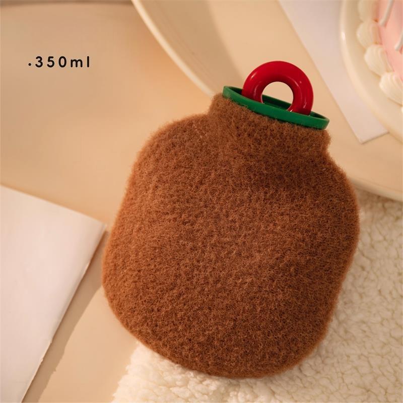 2025 The New Hot-selling Simple Retro Hot Water Bottle Keeps Warm In Winter Plush Warm Water Bag Hand Warmer Portable