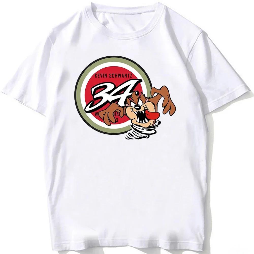 

Kevin Schwantz 34 1993 GP 500cc Legend T-Shirt Men Short Sleeve Boy Adventure Sport Casual White Tops Man Motorcycle Rider Tees M