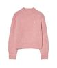 YALE Women'S Boucle Mock Neck Crop Knit_Pink