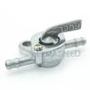 Motorcycle Motocross Fuel Tank Taps Oil Gas On-Off Switch Silver Aluminum Petrol Cock Petcock Universal for Off Road