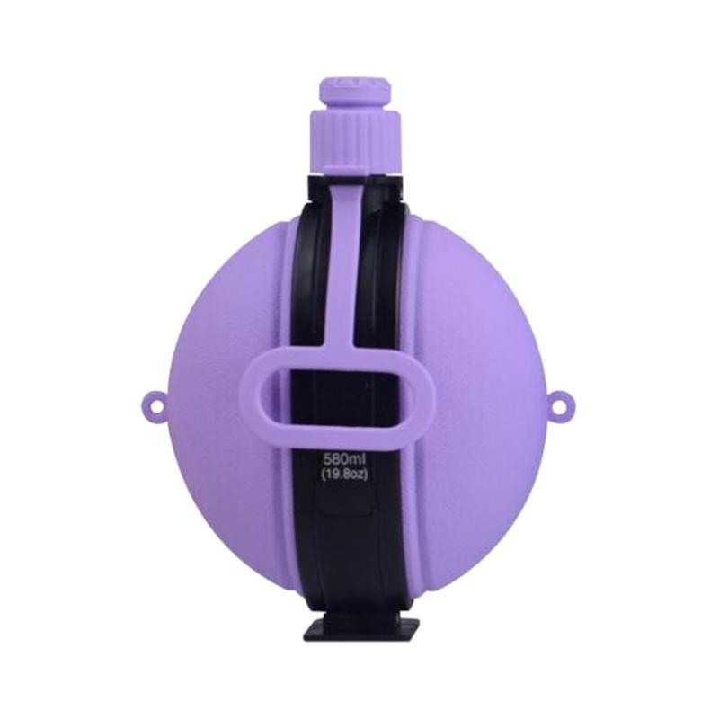Foldable Pocket Water Bottle for Travel & Hikings, Silicone Leakproof Sports Outdoor Compasses Water Bottles with D Hook
