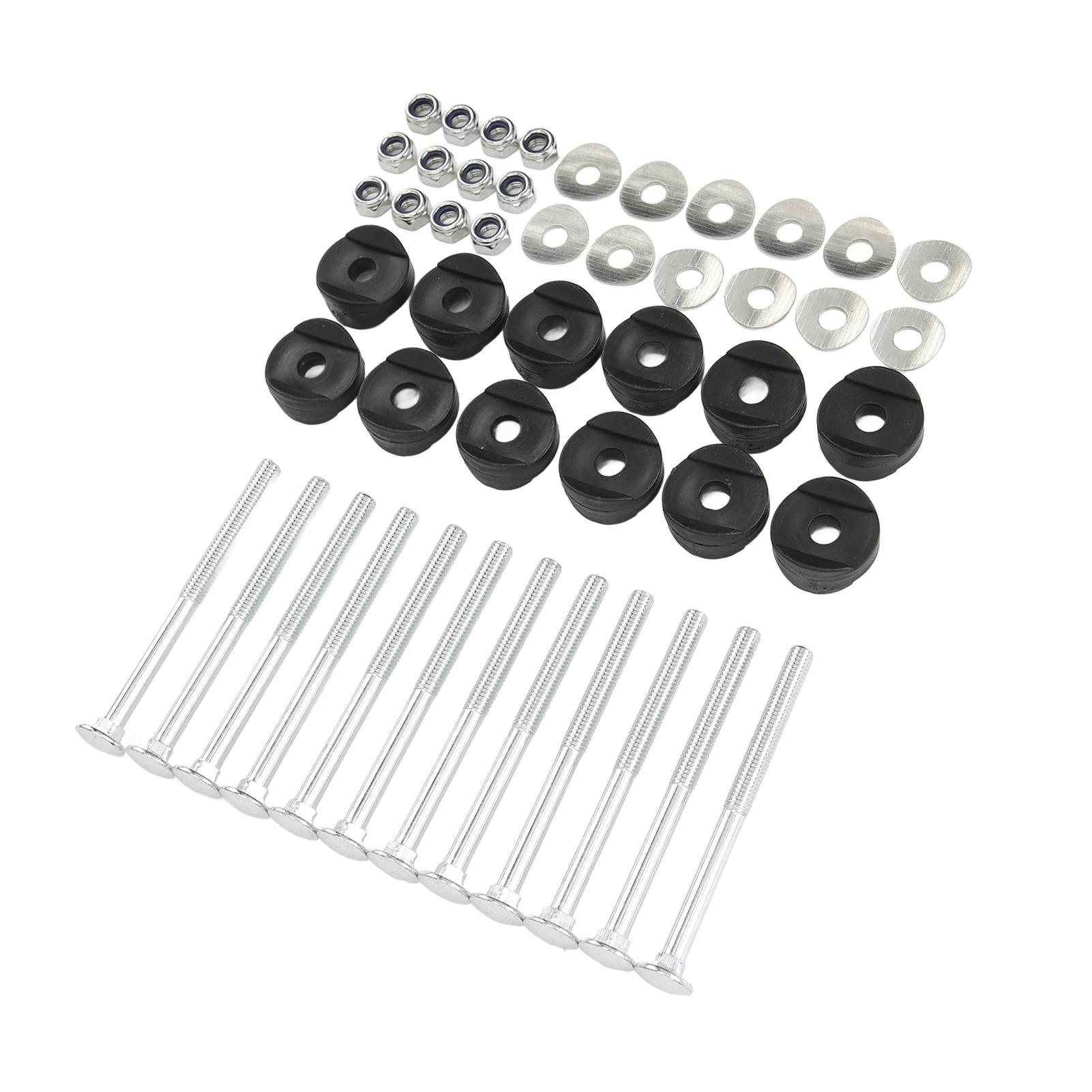 

12 шт. Батутные винты Оцинкованная сталь Повышают устойчивость Длинные батутные винты Болты и гайки Набор