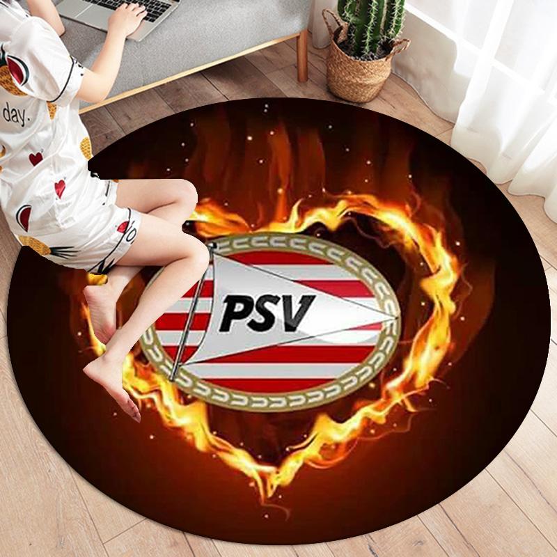 Philips Sport Vereniging Round Area Rug,Carpet Rug for Living Room Bedroom Sofa Playroom Decor,Non-slip Floor Mat