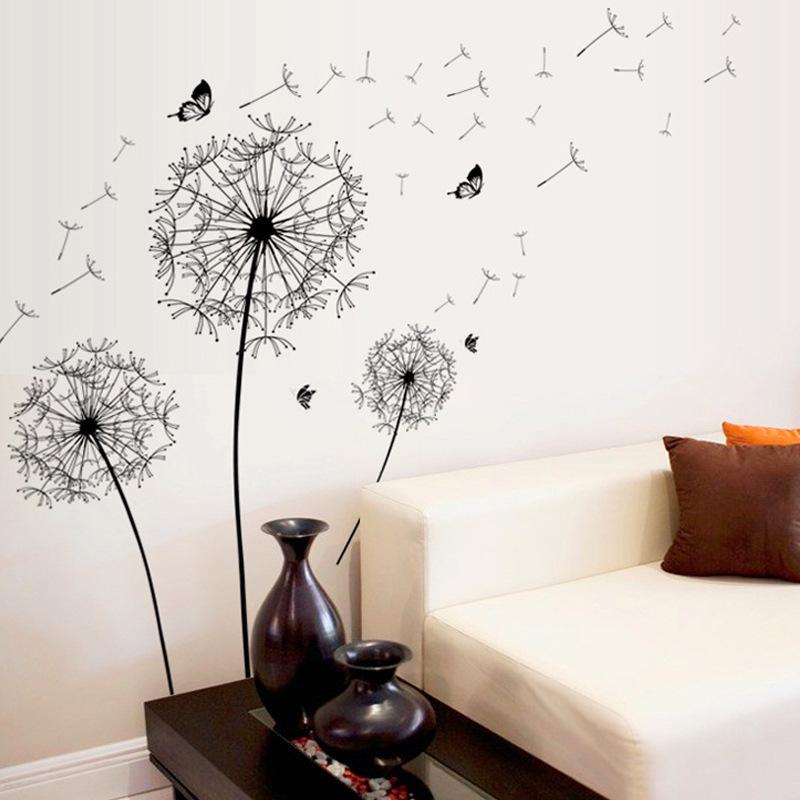 Self-adhesive Dandelion Wallpaper for Living Room and Bedroom - Cover Ugly Walls with Warm Decorative Stickers.