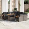 VidaXL Garden Lounge Set with Cushions 9 Pcs, Patio Sofas, Patio Furniture Set, Outdoor Furniture, Grey 3273447