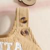 Baby Christmas Corduroy Suspender Skirt Set: Embroidered Dress Romper for Ages 0-1, European & American Style