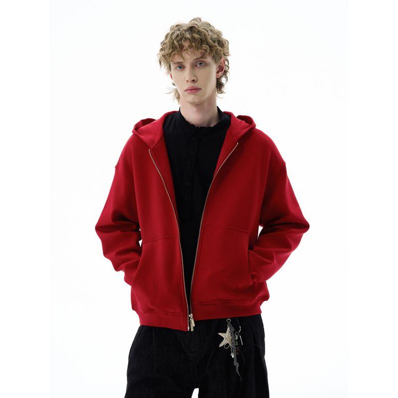 Kisko Autumn and Winter American-Style Cleanfit Commuter Casual Hooded Sweatshirt for Men and Women Casual Short Wide Cardigan Jacket