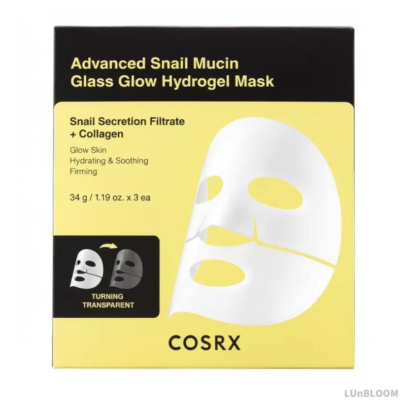 

COSRX Advanced Snail Mucin Glass Glow Hydrogel Mask 3EA