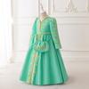 Children's Formal Embroidery Dress with Waist-Cinching Bow