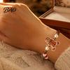 Non-fading Bracelet Christmas Bracelets for Women, Santa Claus Elk Snowman Tree Wear-resistant Beaded Bracelet, Holiday Jewelry Gifts Stocking