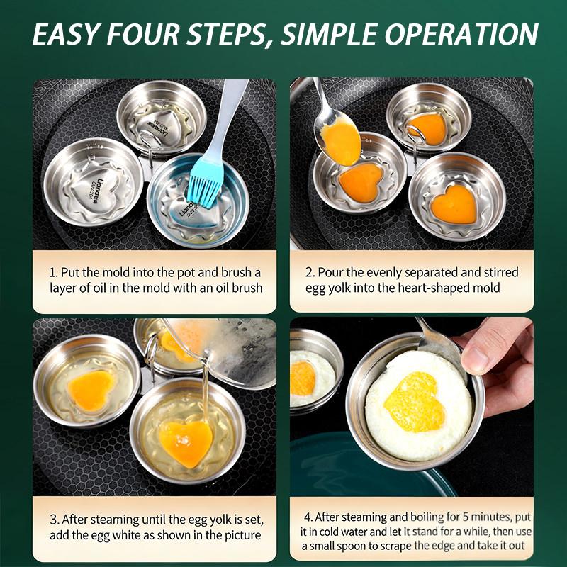 Stainless Steel Egg Steamer Household Multi-Functional Round Boiled Egg Kitchen Utensils