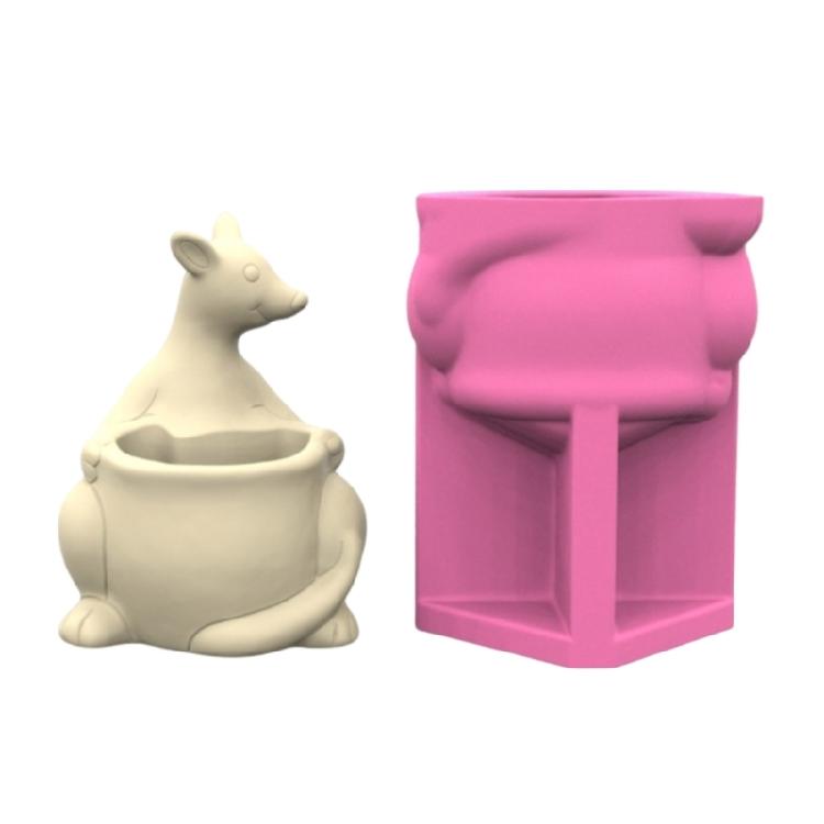 

Silicone Planter Mold Kangaroos Shape Concrete Pots Mold Suitable for Crafting Detailed Succulent Planter and Vases 1
